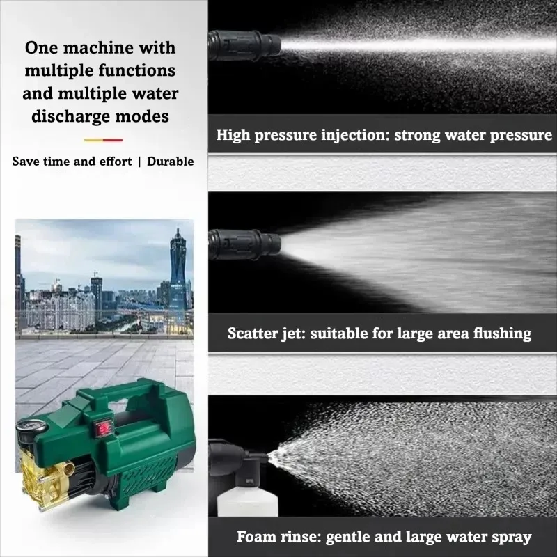 Limpiador a vapor de limpieza portátil autocebante con Motor de inducción para uso doméstico, nueva máquina de lavado de coches de alta presión