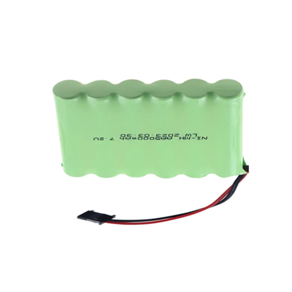 Akumulator NiMH 7,2 V 5000 mAh do zabawek Rc Samochody Czołgi Roboty Łodzie Pistolety Akumulator 7,2 V 6 * Akumulator AA Wtyczka SM