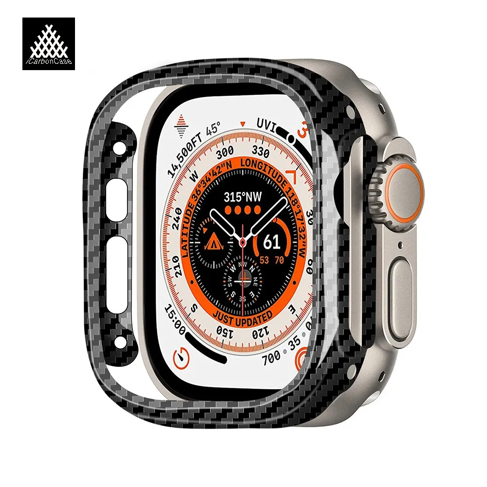 

For Apple Watch Ultra 1 2 49mm Forged /3k Glossy /Matte Real Carbon Fiber Case for iWatch S7 S8 S9 S10 4245 46 mm Light Case