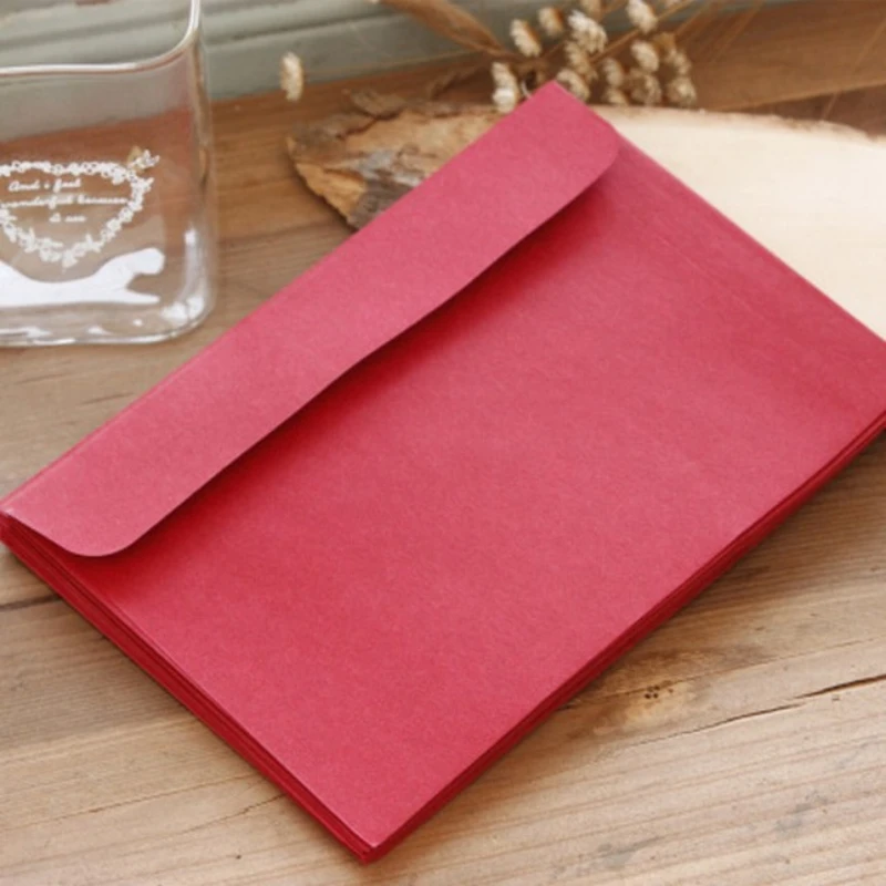 10pcs/pack 16x11cm Kraft Paper Envelopes C6 Size  Handcrafted Envelopes for Greeting Cards and Invitations