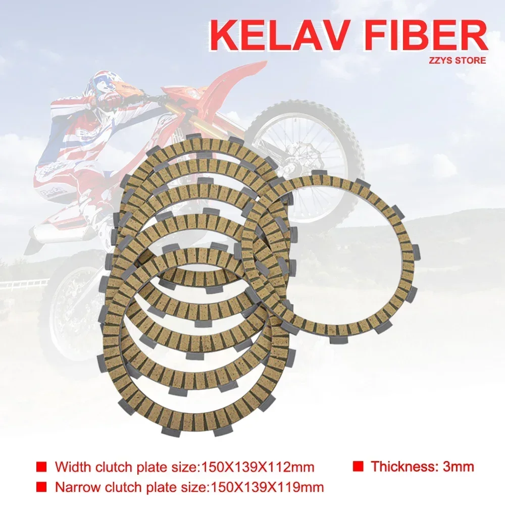 Motorcycle Accessories Kelaf Fiber Friction Clutch Plate For Honda FX650 Vigor RD09 NX650 Dominator RD02 RD08 1988-02 NX FX 650