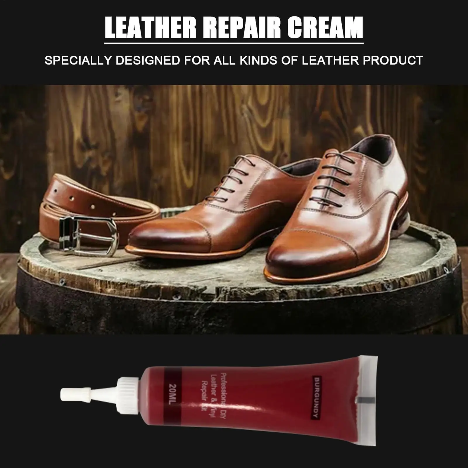 20ml Leather Restoration Color Paste Leather Repair Gel Complementary for Tears Holes on Furniture Bags Shoes Auto Leather Parts