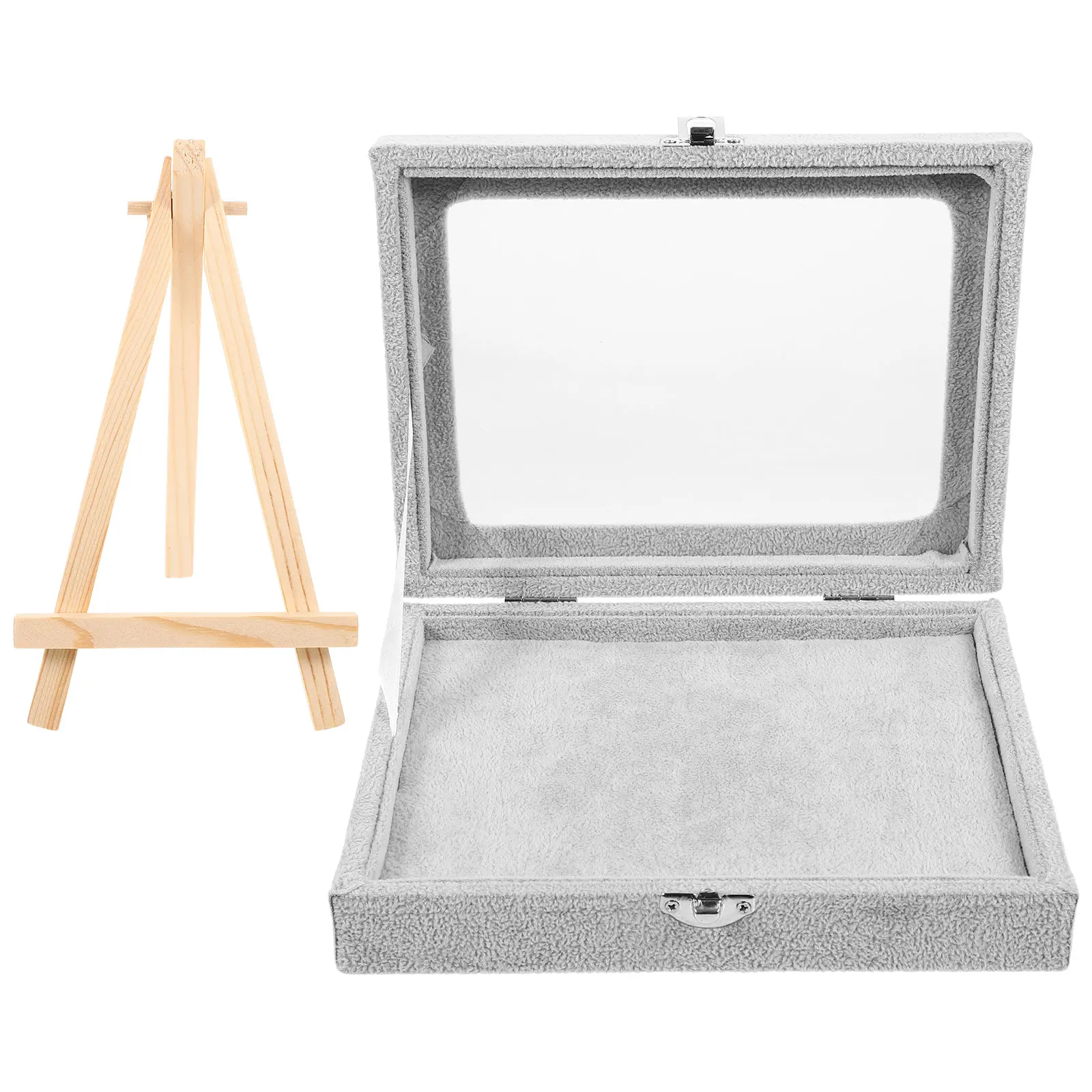 

1 set 1 Set Clear Window Brooch Storage Box Small Size Portable Pin Display Case With Lid Jewelry Organizer For Earrings Rings