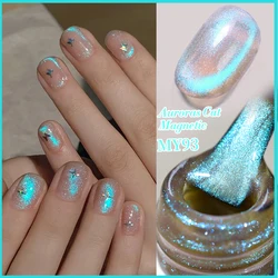BORN PRETTY Auroras Cat Magnetic Gel Nail Polish Reflective Sparkling Glitter Semi Permanent Nail Art Soak Off LED UV Gel Varnis