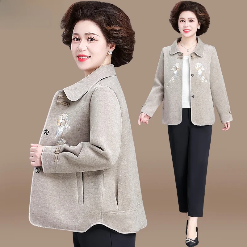 

Шерстяной кардиган Sli с узором «Флёрт» для женщин старше 50 лет, весенняя модная верхняя одежда для среднего возраста