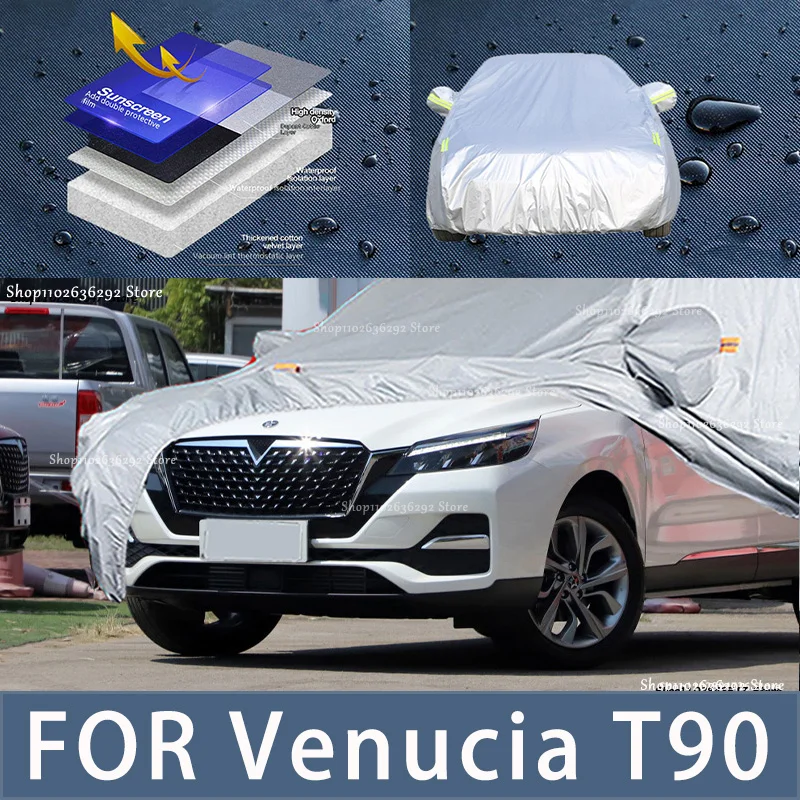 

For Venucia T90 Outdoor Protection Full Car Covers Snow Cover Sunshade Waterproof Dustproof Exterior Car accessories