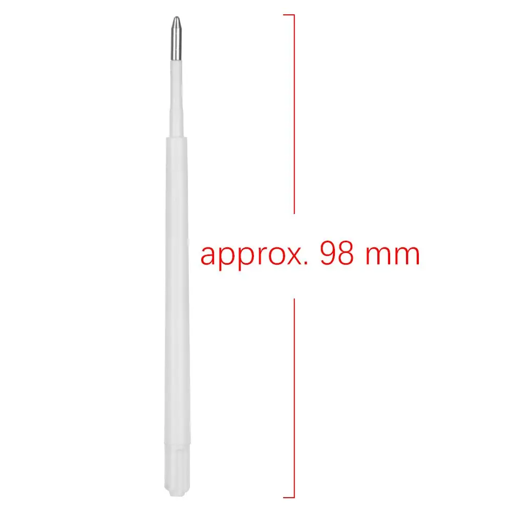10 Pcs/lot Stationery Large-capacity Plastic Writing Tool Press Pens Core Replacement Lead Ballpoint Pen Refill