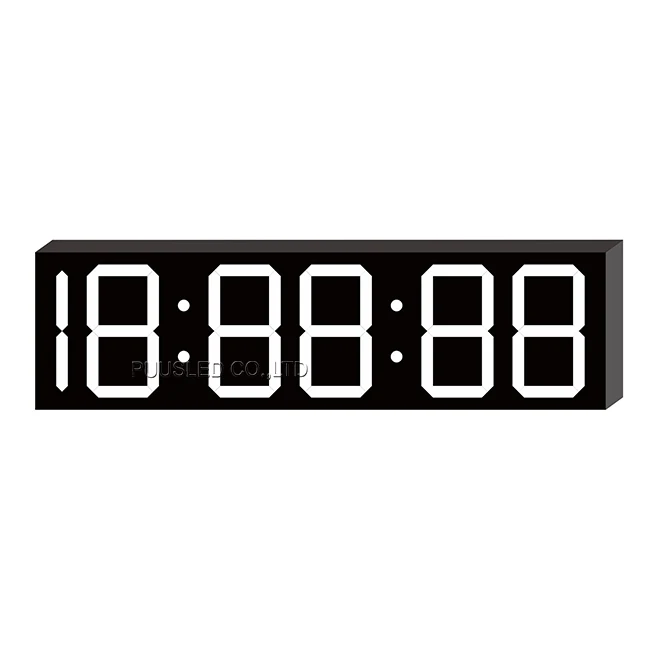 Outdoor Waterproof 7 Segments LED Digital Wall Clock for Exhibition Halls Education Retail Buildings
