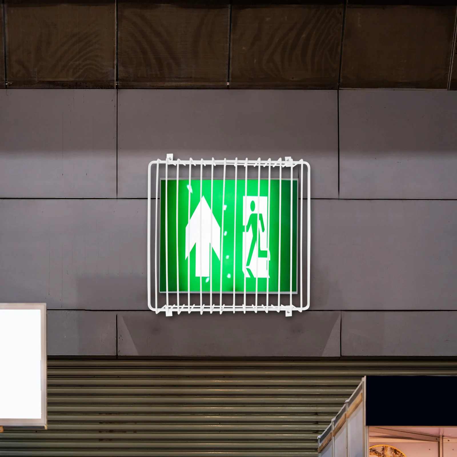 Emergency Light Safety Barrier Impact Resistant Protective Cover Wire Guard for Indoor Outdoor Use Damage Prevention