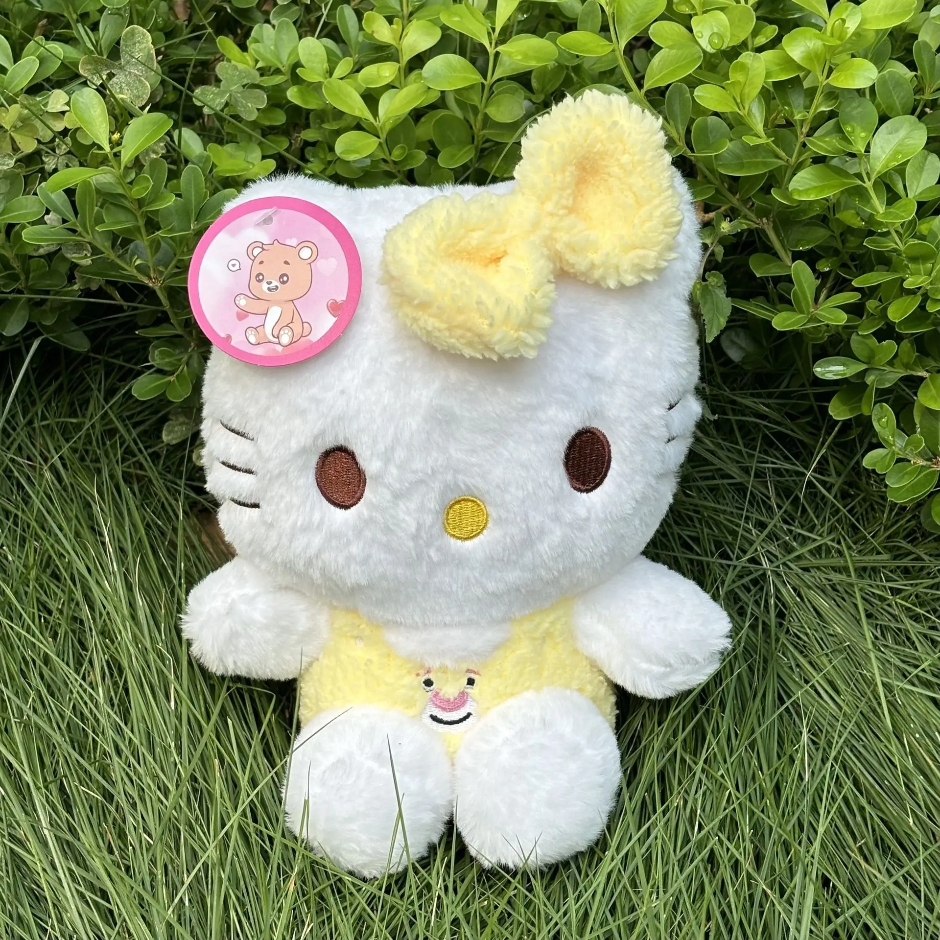 23cm kawaii olá kitty boneca de pelúcia anime animais de pelúcia brinquedos dos desenhos animados kitty gato decorações do quarto acessórios presente aniversário