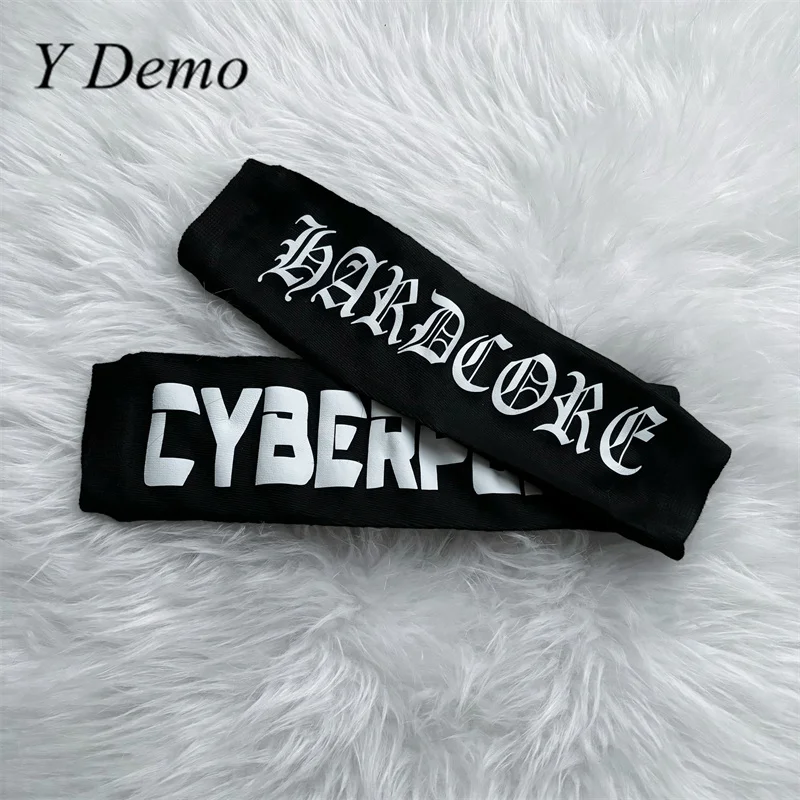 Y Demo Harajuku Letters Elastic Casual Gloves Rock Ninja Style Pattern Hand Accessory