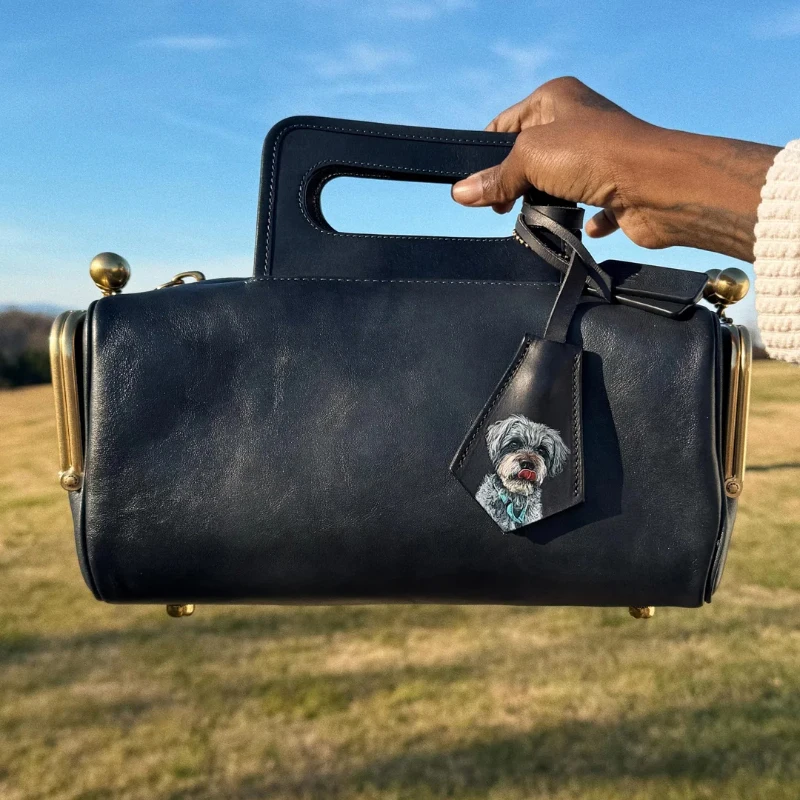 

Роскошная ретро-сумка-клатч с металлическим зажимом, классическая черная сумка через плечо из искусственной кожи на молнии, французская повседневная вместительная квадратная сумка-тоут с замком