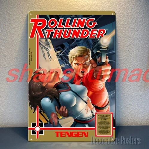 Rolling Thunder Retro Video Game Metal Poster - 20x30cm (8x12inch) Sign sign