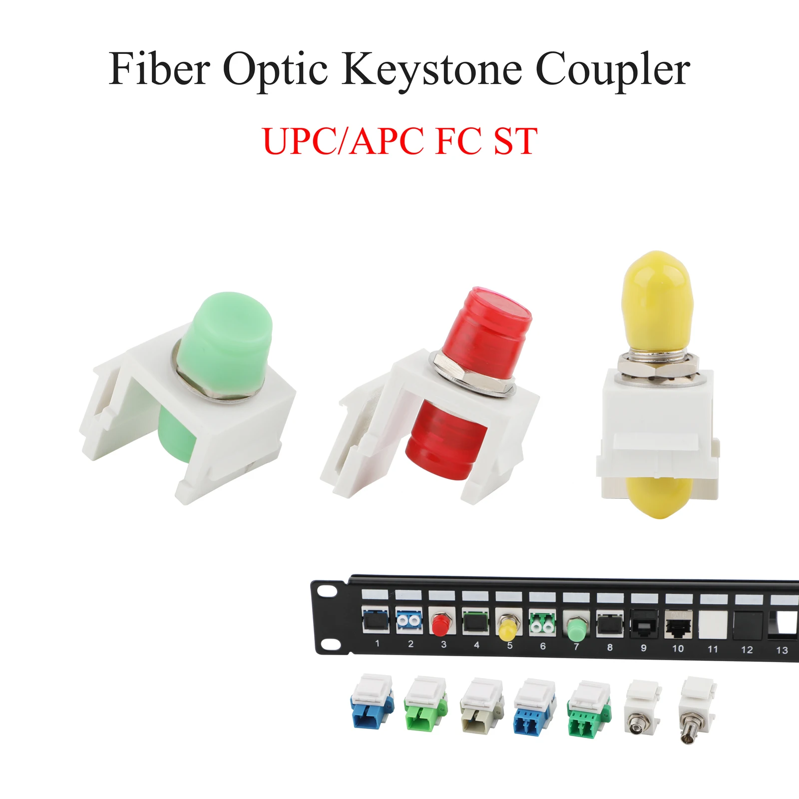 

2/5/10PCS Keystone Jack Insert Coupler Wall Plate Patch Panel Blind Plate For Keystone Frame FC & ST Coupler