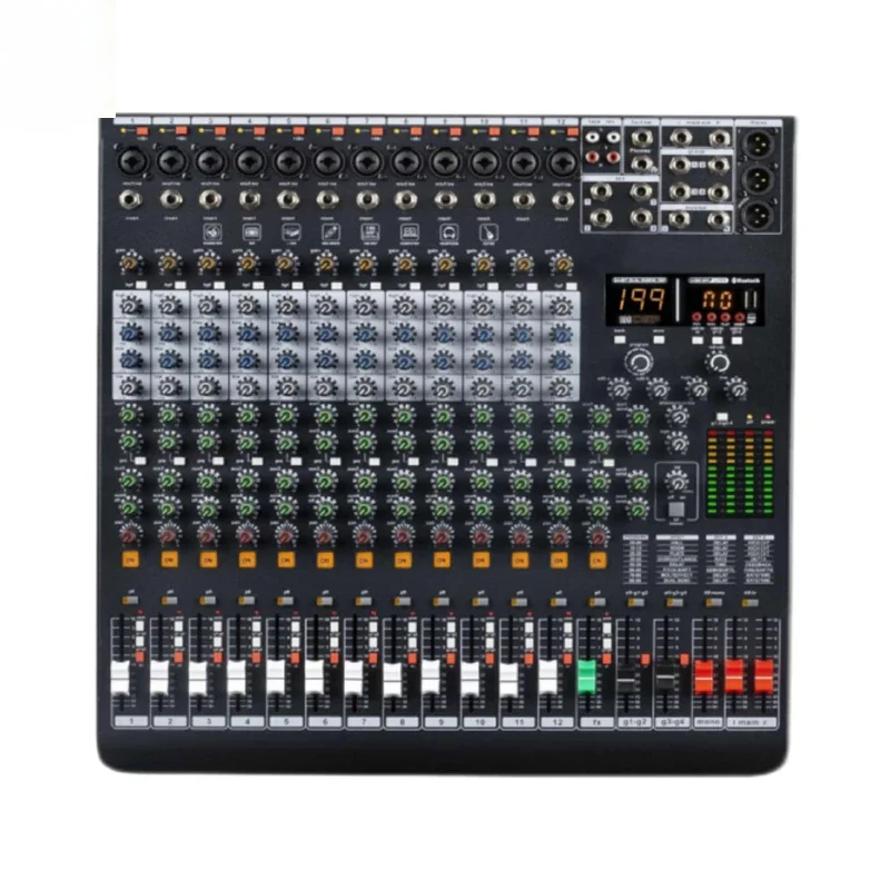 Acoustic Equipment Professional Bluetooth Mixer Audio Console 12 Channel USB Music Sound Dj