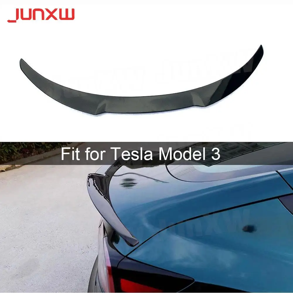 

Rear Spoiler Wing for Tesla Model 3 Rear Trunk Duck Spoiler Boot Wings ABS Carbon Look/Gloss Black