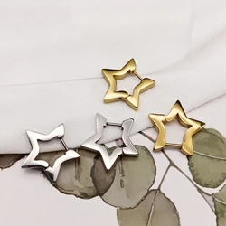 Stainless Steel Pentagram Star Ear Stud Sweet Cool Star Stud Earrings Jewelry Fashion Piercing Earrings Birthday Gift