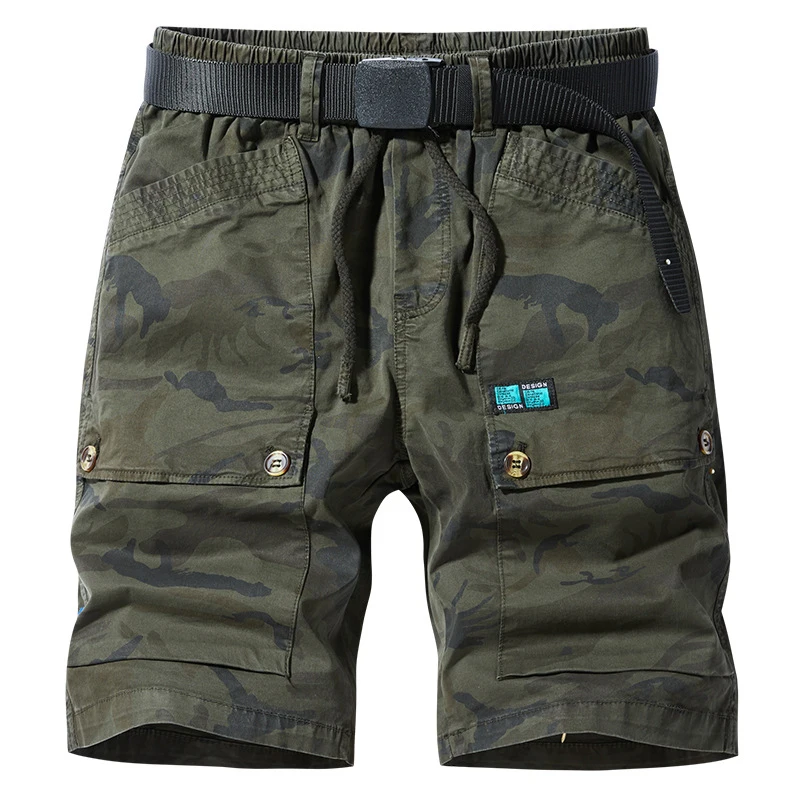 Summer Streetwear Mens Shorts 2024 New Casual Camouflage Printed Loose Straight Cargo Shorts Men Daily Outdoor Short Pants Man