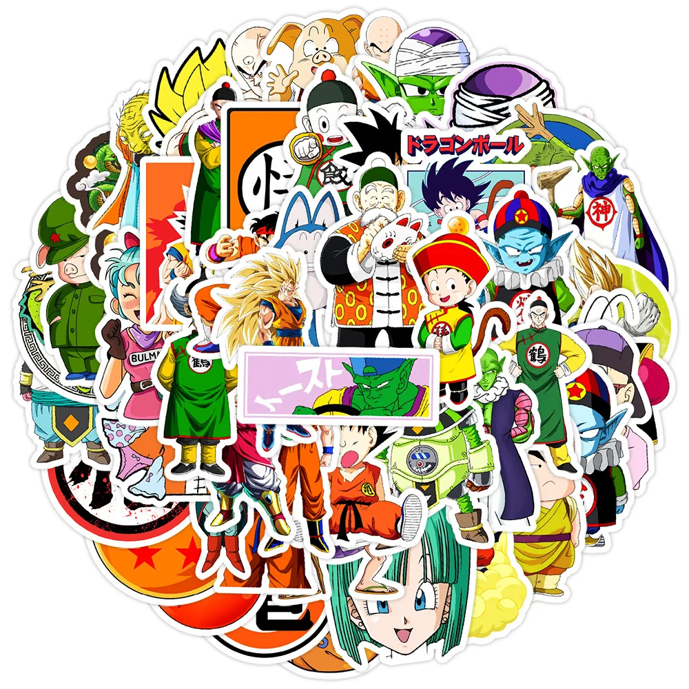 

10/30/50PCS DRAGON BALL Z Cartoon Anime Sticker DIY Phone Laptop Luggage Skateboard Graffiti Decals Fun for Kid