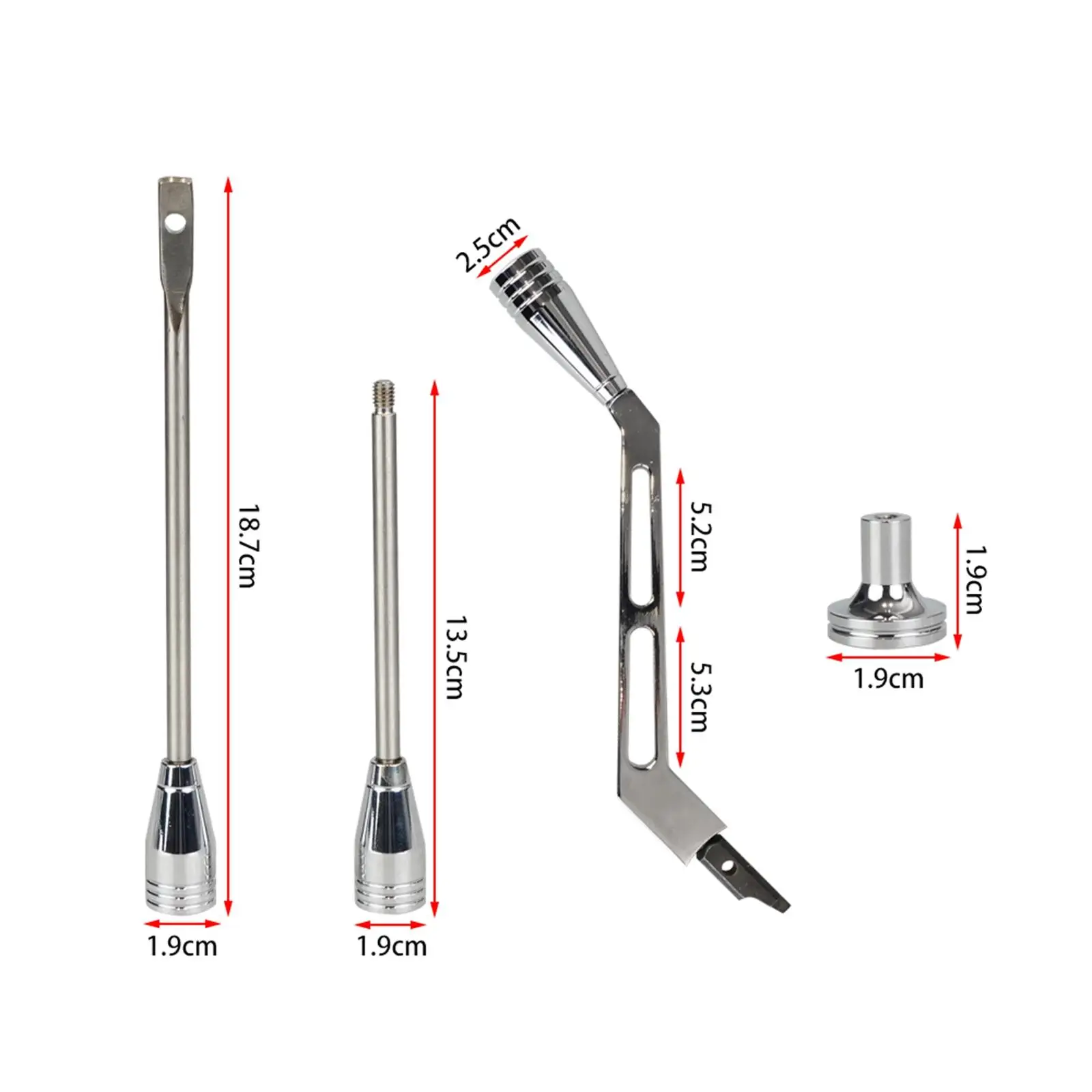 Shifter Lever Kit Professional Metal for GM 1967 to 1994 Tilt Lever 13.5cm, Flasher Knob 1.9cm Stable Performance Polished image 6