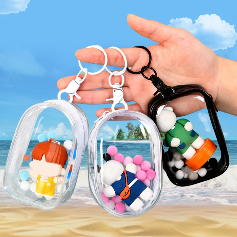 

Органайзер для ювелирных изделий, прозрачная коробка для хранения, загадочная коробка, брелок для ключей, чехол для хранения, утолщенный кошелек, милая кукольная сумка, организация