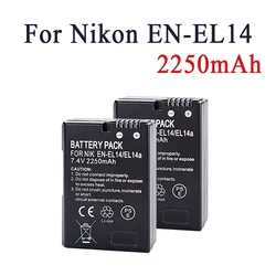 EN-EL14A EN-EL14 BATTERY 2250MAH For Nikon D5500 D5600 D3400 D3500 D5100 D5200 D5300 D3100 D3200 D3300 COOLPIX P7700 P7800