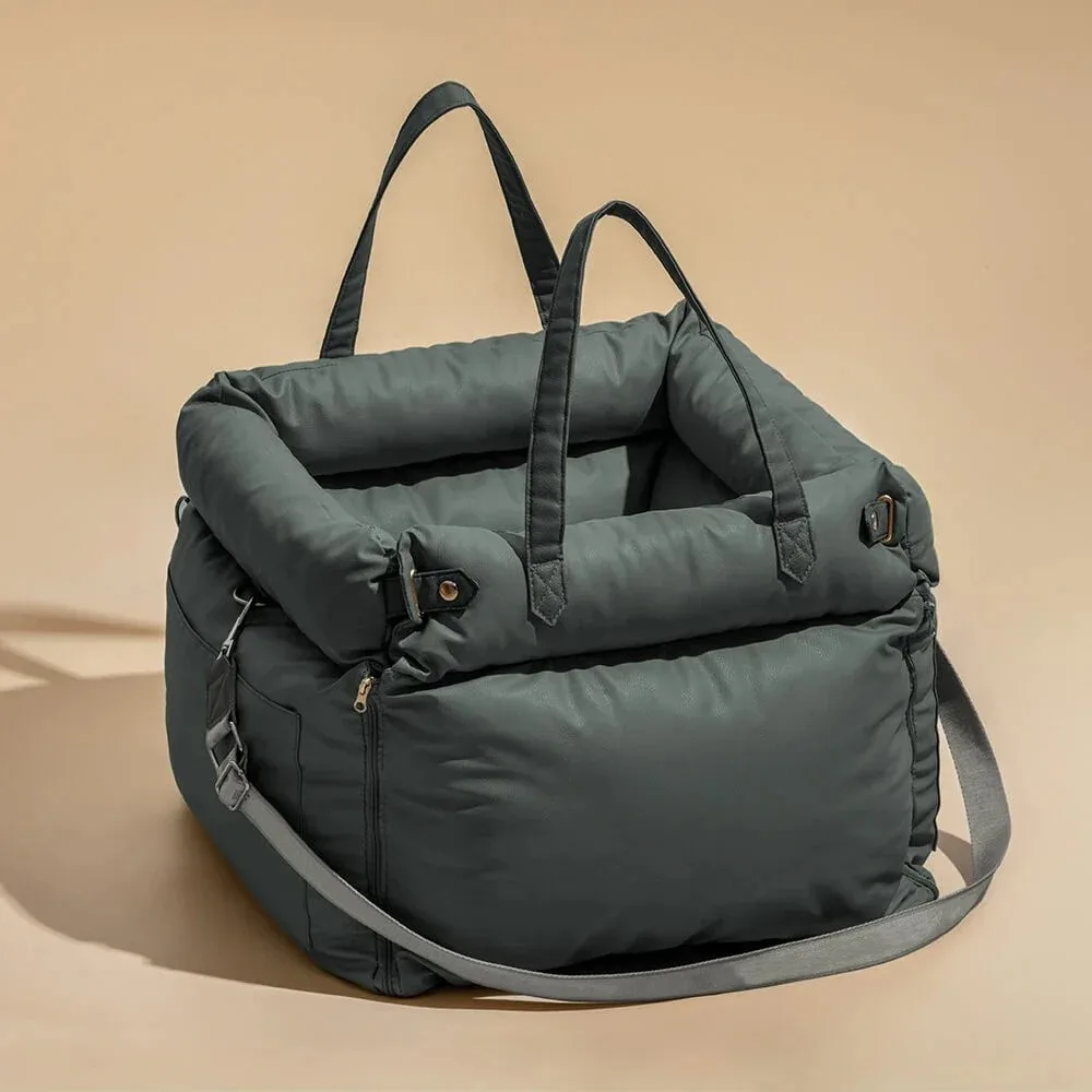 Portable Pet Car Bed - Waterproof & Washable Travel Dog Cat Nest, Non-Slip for Car Seats, Outdoor Use