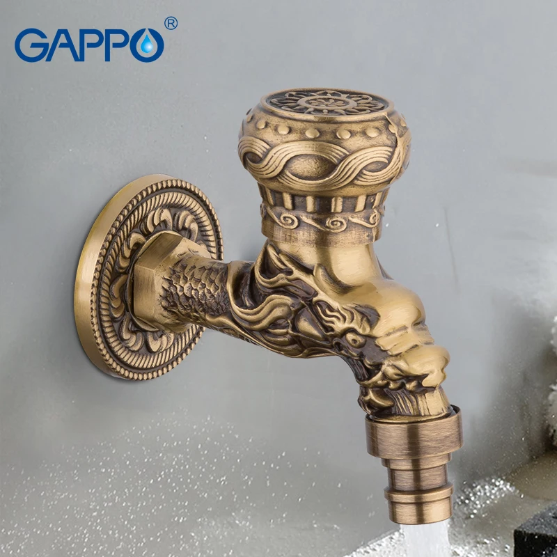 GAPPO Brass Basin Faucet Kitchen Faucet Garden taps Wall Mounted Lavatory Bathroom Mop Water Tap Washing Machine Faucet