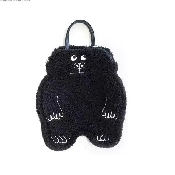 

Women Bag Furry 2025 Autumn Winter Baboon High-Capacity Shoulder Bags Handbag Backpack