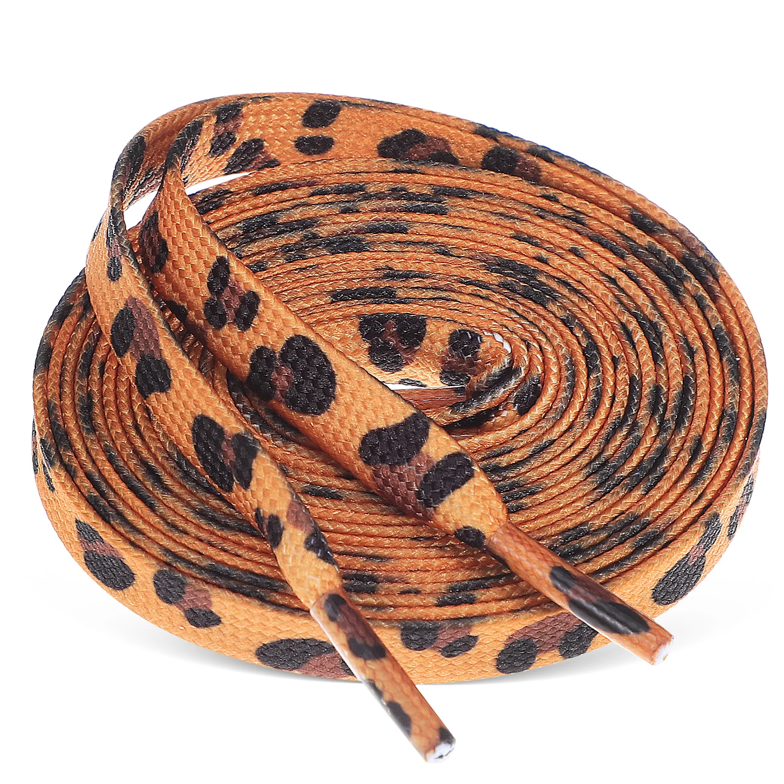 

Leopard Lace Flat Shoe Laces for Walking Shoes Sneakers Dress Up Patterned Animal Print Shoelaces