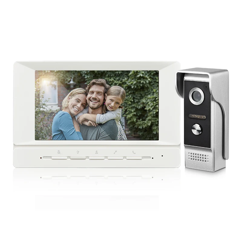 

High Quality Video Door Intercom 2-way Communication Video Intercom 7 Inch TFT LCD 4 Wire Video Door Phone