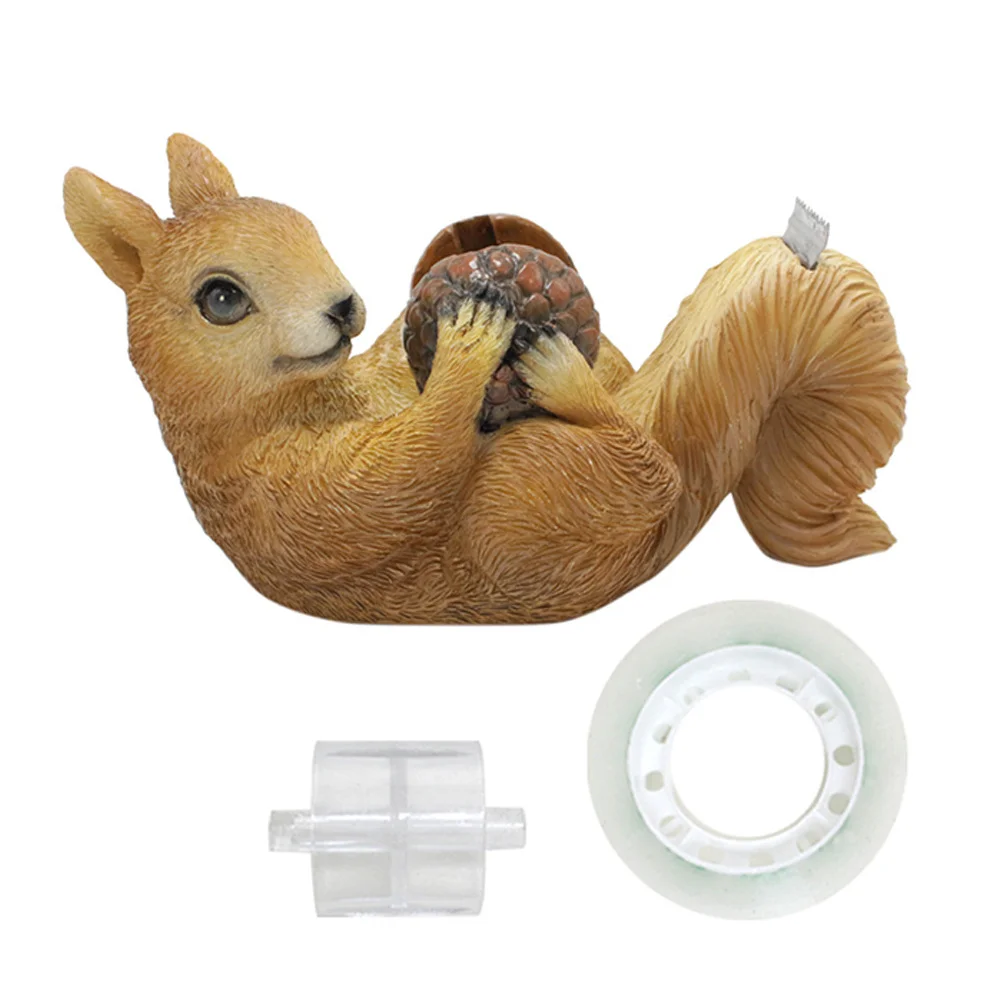 

Resin Squirrel Tape Dispenser Cute Roll Holder Desk Accessory Masking Washi Paper Dispenser Home School Office Decor
