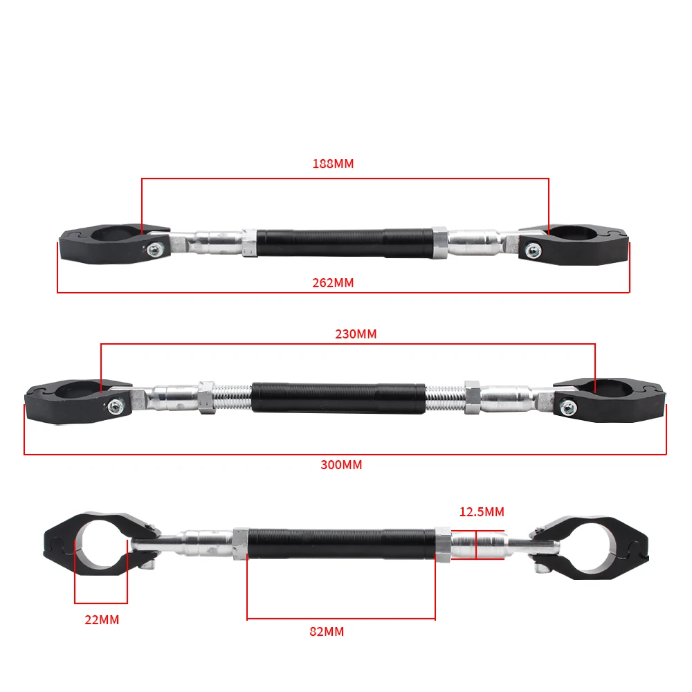 Motorcycle Handlebar Handle Grip Adjustable Crossbar Balance Bracket Regulator Steering Wheel Reinforcing 22mm Replacement image 6
