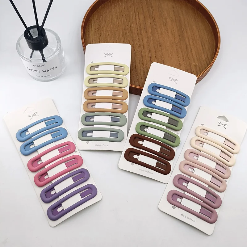 

7 Cards 6PCS/Card Practical Morandi Color BB Hairpin Hair Side Clips for Girls Women Kids Childs Ladies Hair Accessories