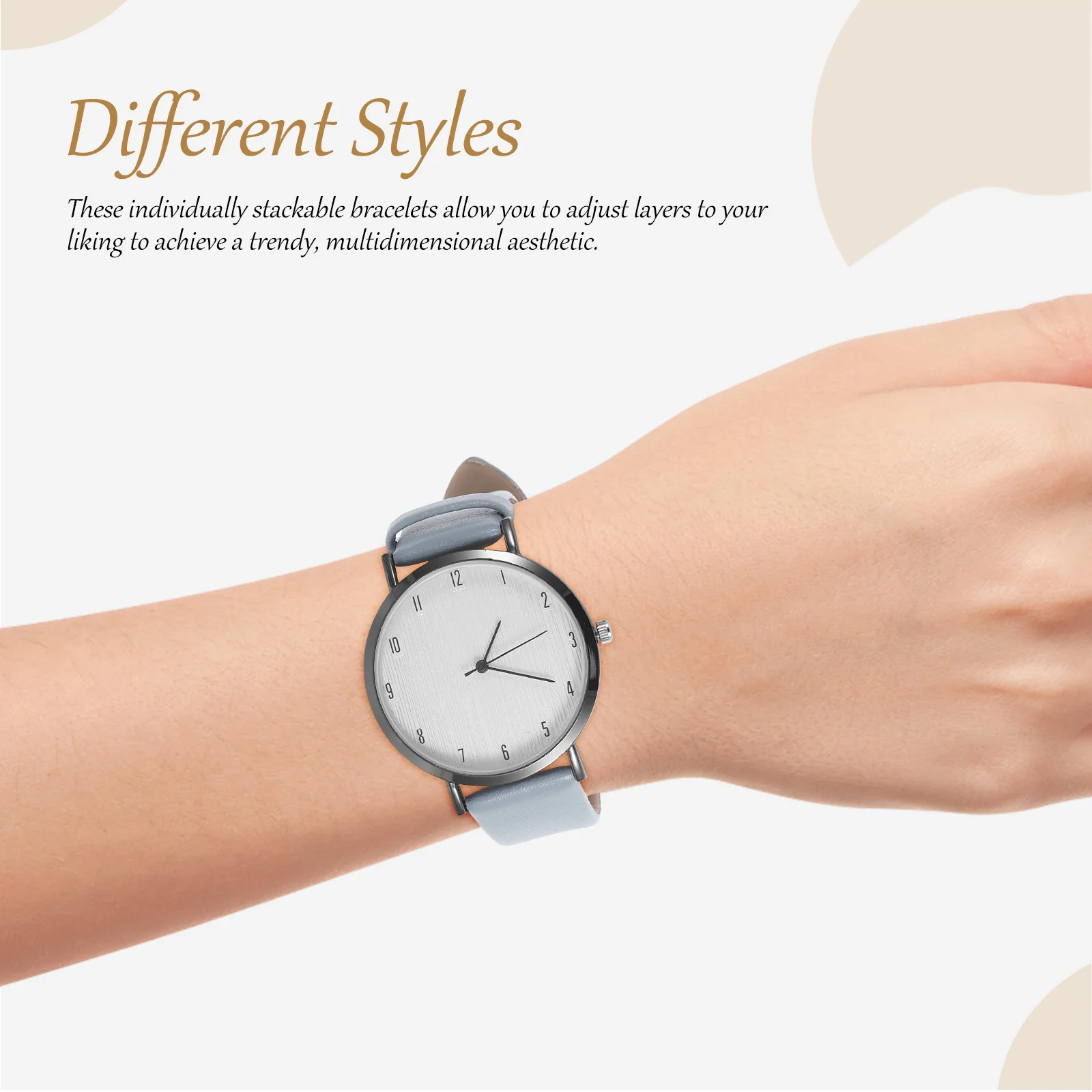 

Quartz Watch Women Fashionable Wristwatch Ladies Minimalist Small Digits Wood Grain Dial Accurate Timekeeping Casual Event
