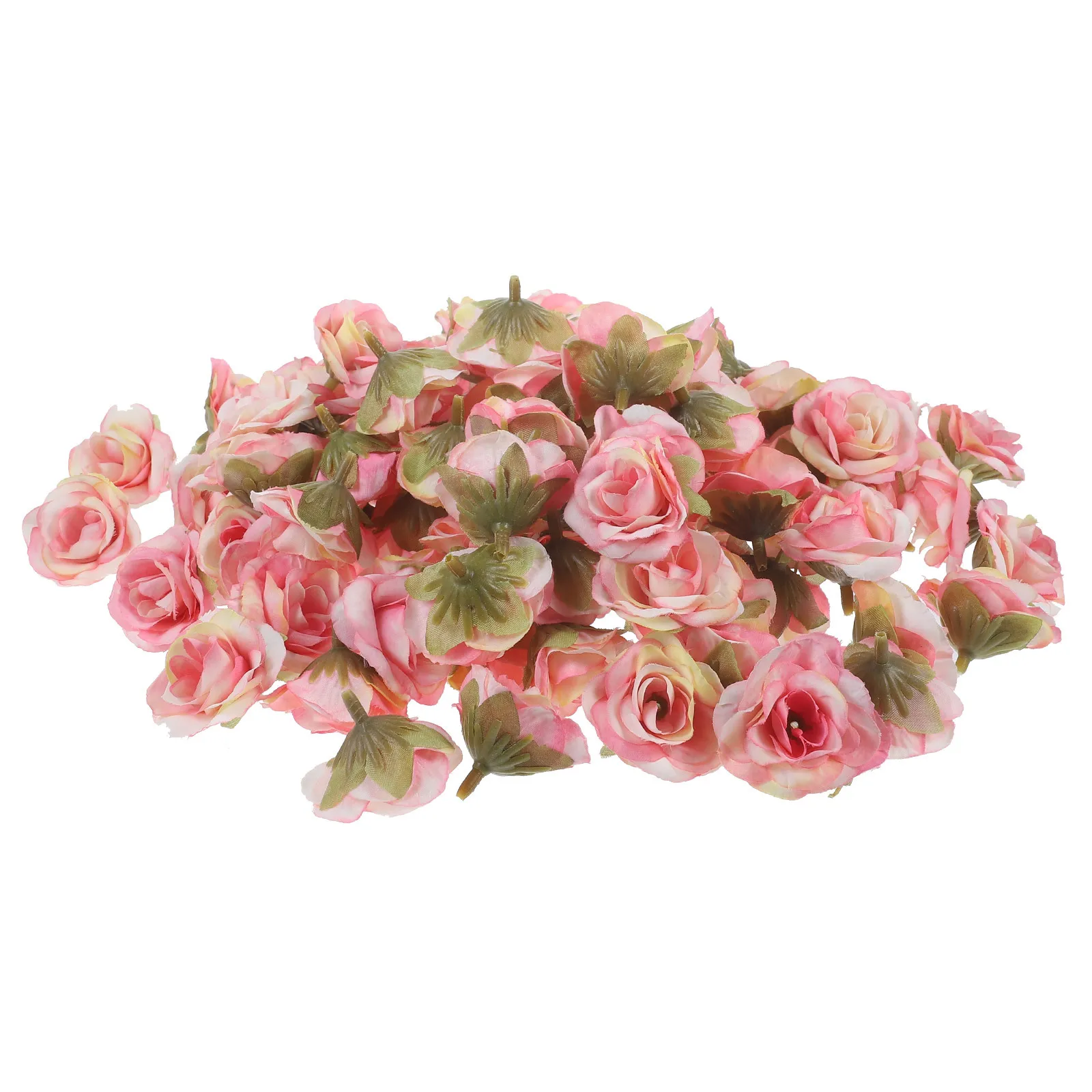 

100Pcs Decorative Flower Heads Artificial Roses Bulk for Wedding Events DIY Crafts Photo Album Bow Making Supplies