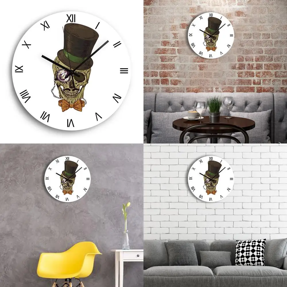 

Skull Theme Wall Clock for Home Living Room Decoration Factory Direct Creative Popular Clock