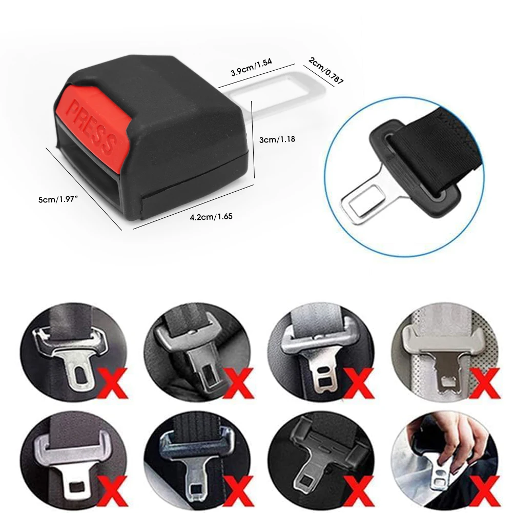 2pcs Car Seat Belt Buckle Extender For Lexus CT200h UX300h UX200 UX260h GX470 GX460 GX400 GX550h 2019 2020 2021 2022 2023 2024