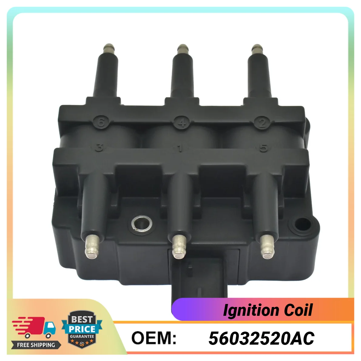 1PCS Ignition Coil 56032520AC For CHRYSLER GRAND VOYAGER PACIFICA, DODGE CARAVAN VIPER, JEEP WRANGLER, VOLKSWAGEN ROUTAN