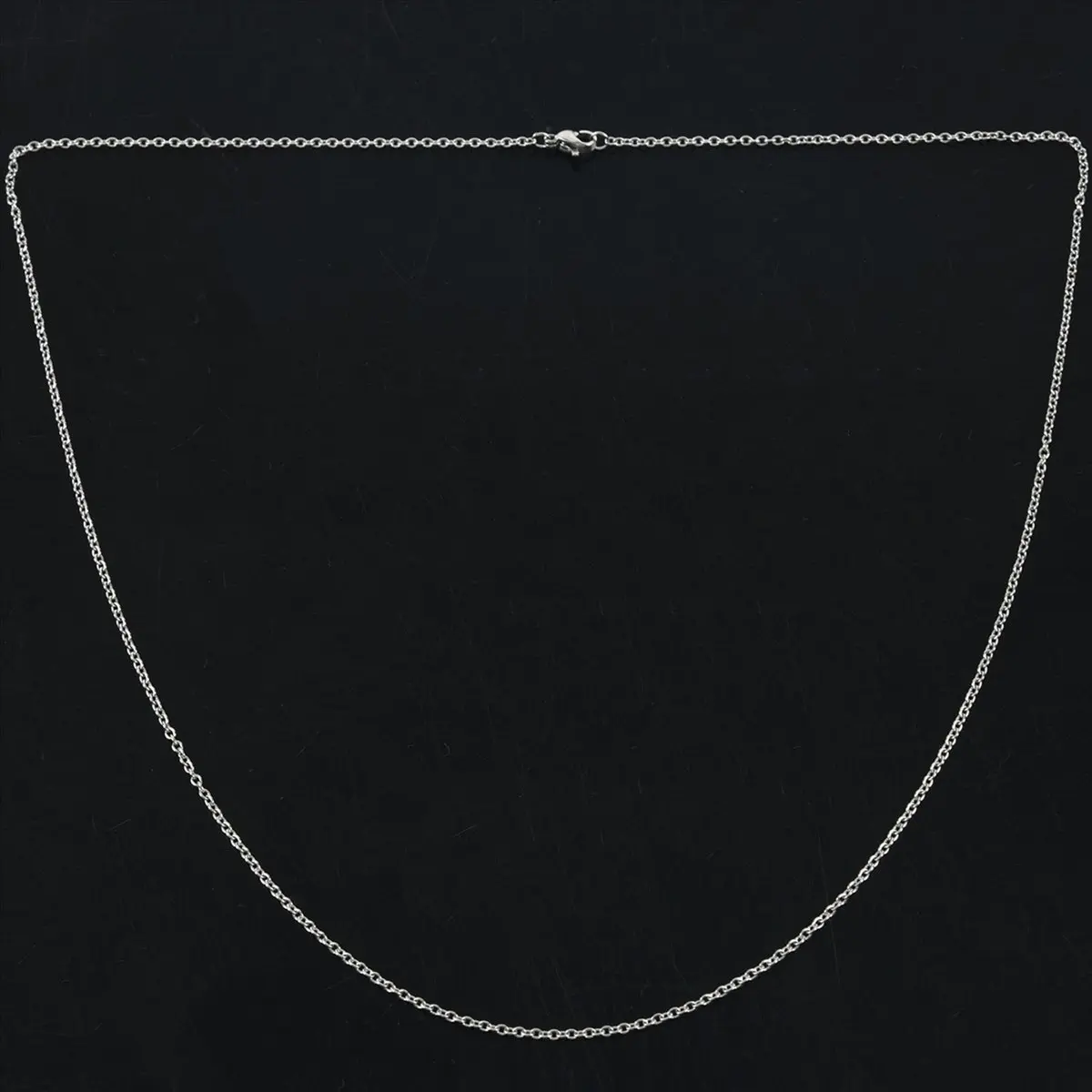 

* Ювелирная женская цепочка BAAY 3X, ожерелье «O» из нержавеющей стали, серебряный цвет — ширина 2 мм — длина 65 см