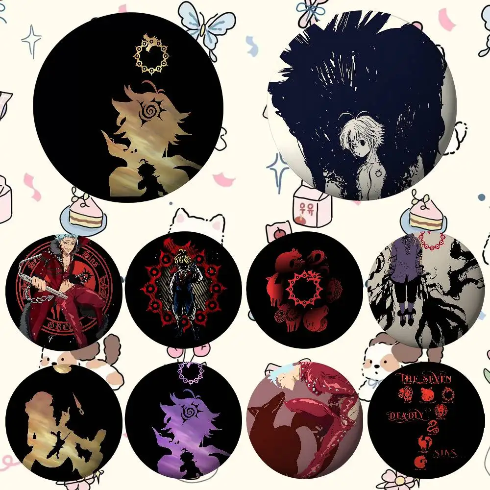 Insignias de los siete pecados capitales, accesorios, regalos para alfileres, broche, insignia, mochila, ropa, accesorios para coleccionar, regalo de joyería