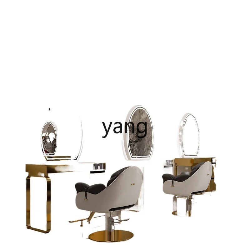 lmm barber shop mirror table perm and dye mirror integrated hair salon special stainless steel
