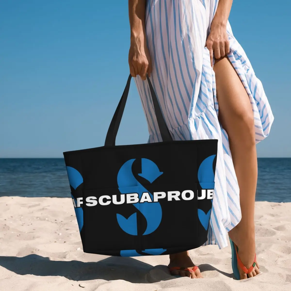 

Scubapros Diving Logo Beach Tote Bag Sport Gym Yoga Duffle Large Tote Bag Women Travel Bag Fitness bag