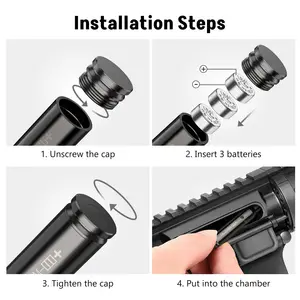 Tactical Riflescope Bore Laser, Black Brass Sighter, Midten, 223, 5.56mm, extra 9 batteries 8 Main Sales Mira Laser for Carabina - №7