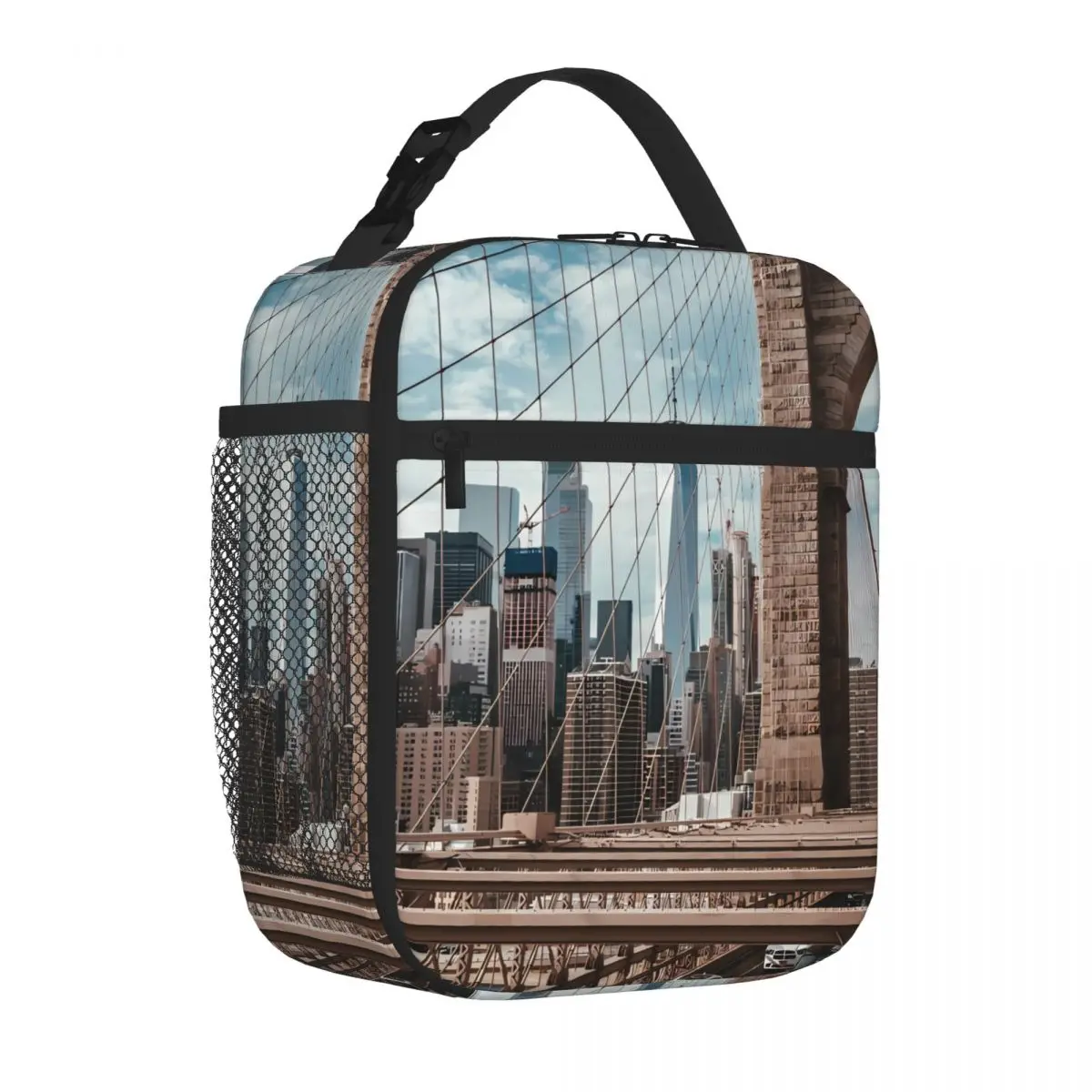 Bestselling Brooklyn Bridge Kawaii Meal Bag Staff Lunch Neoprene Lunch Bag