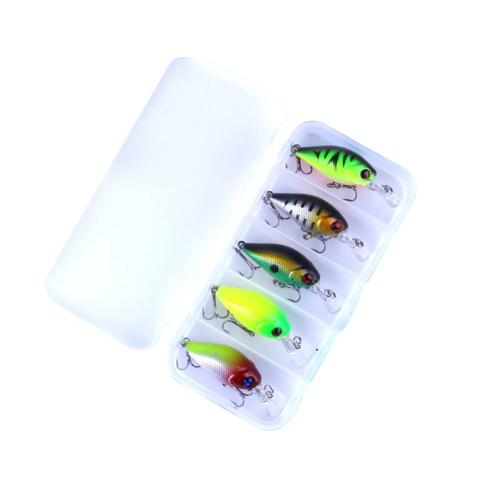 5 szt. Przynęty typu Crankbait na okonia, pstrąga, zestaw 4,4g 5cm sztuczne przynęty powierzchniowe, woblery typu Crank na szczupaka, przynęty Crankbaits do łowienia — zdjęcie 2