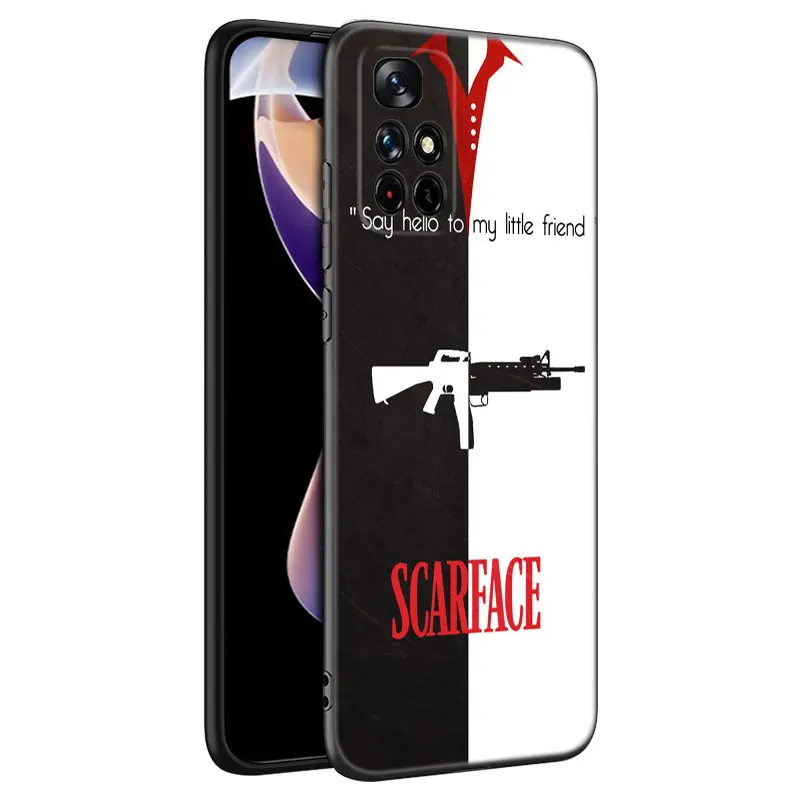 Scarface Tony Montana Black Silicone Phone Case For Xiaomi Redmi Note 10 11 11S 12 13 4G 8 9 11T Pro 5G Plus 8T 9S 10S 12S