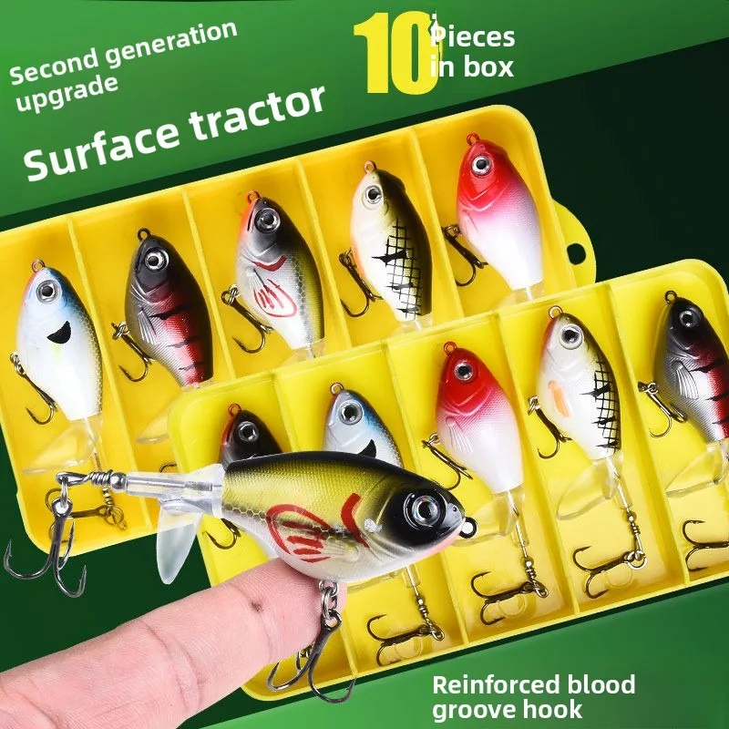 Second generation surface tractor, lure bait, water-based noise, precise long-range projection