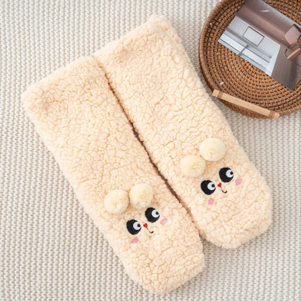 

Cute Bear Floor Socks Thicken Non-slip Middle Tube Socks Warm Soft Fuzzy Socks Home