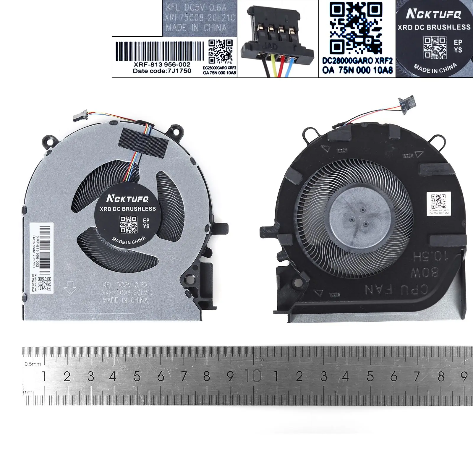 

Laptop Cooling Fan for HP 16-D/E TPN-Q263 Q264 M75721 M75723 80W（CPU, OEM)